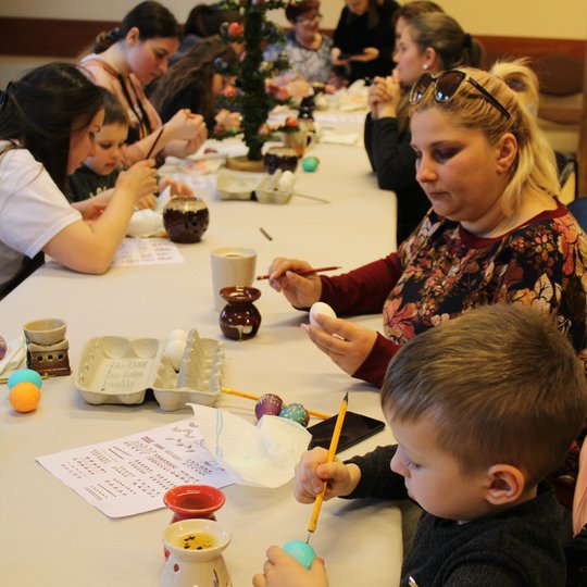 Ukrainiečių velykaičių marginimas vašku. Klaipėdos miesto savivaldybė